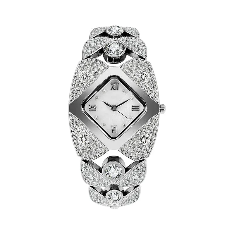 ⌚Montre à quartz rétro pour femme avec strass scintillants