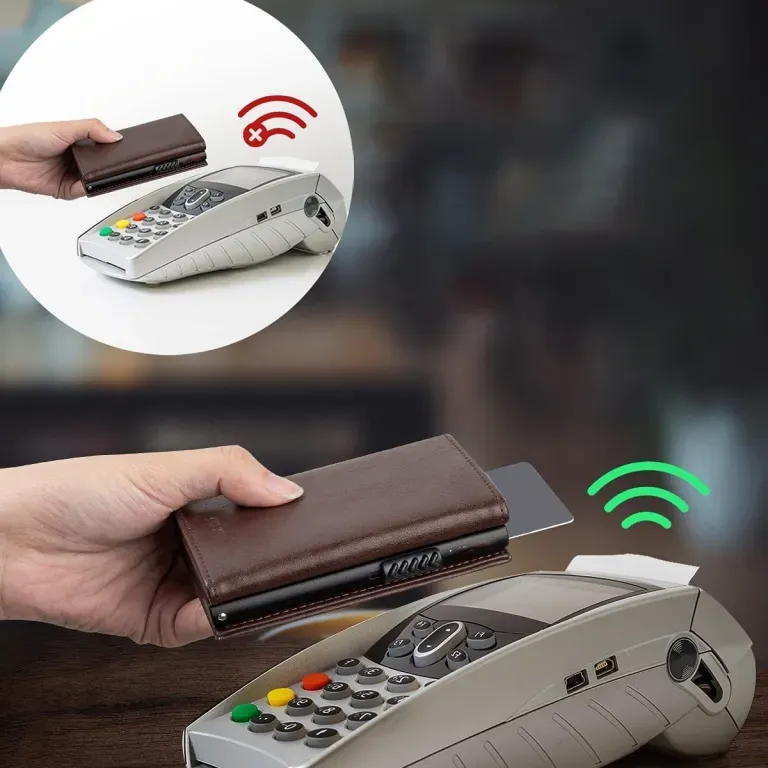 Porte-Monnaie en cuir avec protection RFID