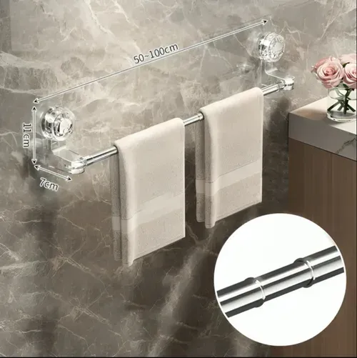 Porte-serviettes à ventouse réglable