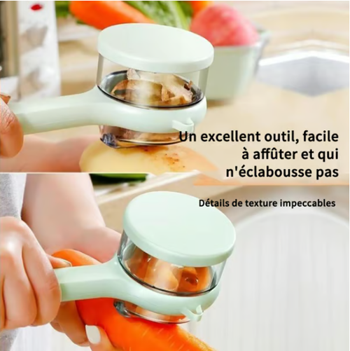 🍎Éplucheur de fruits de nouvelle conception spécifique à la cuisine avec boîte de rangement