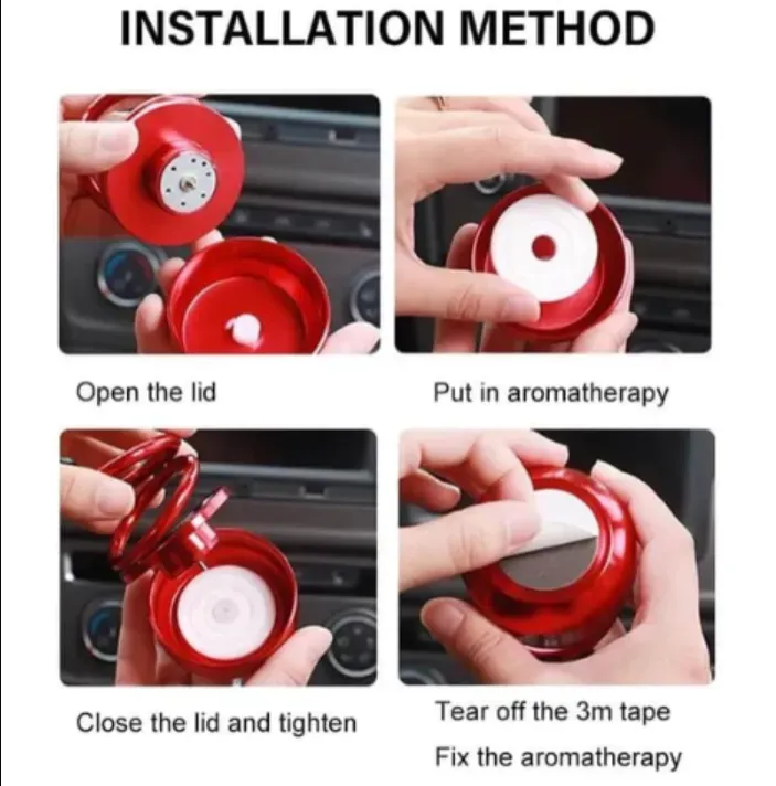 Ornement d'aromathérapie de voiture à suspension à double anneau rotatif solaire