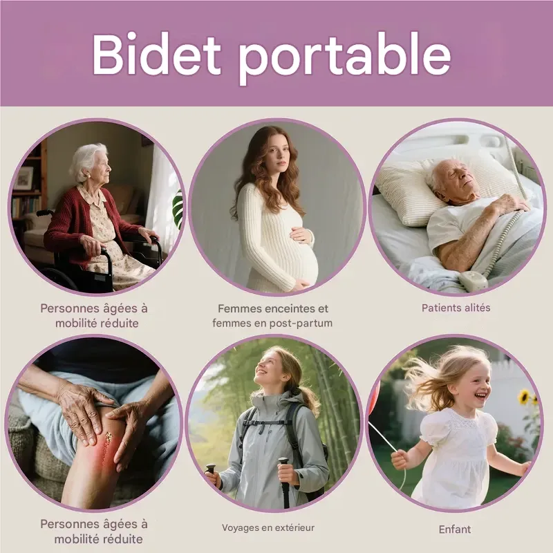 Flacon périnéal 500 ml (5 modèles) pour le post-partum, bidet portable, flacon périnéal indispensable après l'accouchement, flacon périnéal inversé pour la récupération post-partum, soins post-partum avec sac de transport, cadeau doux quotidien en silicone et plastique nettoyant pour maman