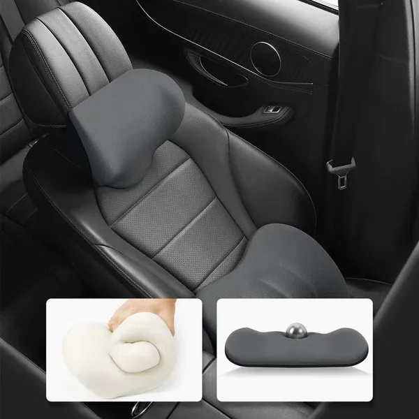 Appuie-tête et coussin de soutien lombaire ergonomiques pour siège auto