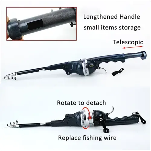 Kit de canne à pêche télescopique tout-en-un