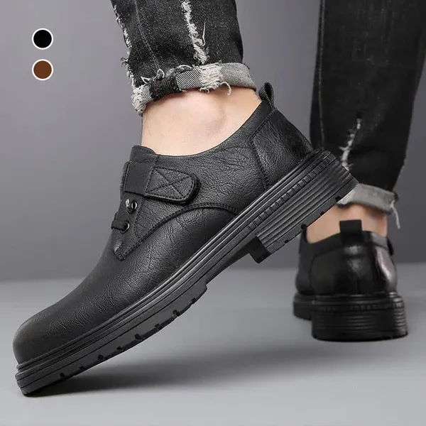 Chaussures Homme Rétro en Cuir PU - Semelle Souple et Confort Respirant, Style Intemporel pour Quotidien 🏃‍♂️📦