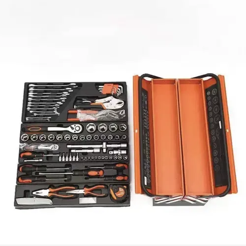 Coffret d'outils de réparation automobile 85 pièces comprenant une clé à cliquet, une combinaison en acier au chrome-vanadium, un ensemble de démontage, une machine de réparation automobile, un fer à repasser et un manchon.