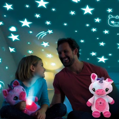 Licorne en peluche avec projecteur de ciel étoilé | OURS ÉTOILE