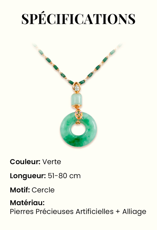 Collier de Paix et Bénédiction en Jade Hetian