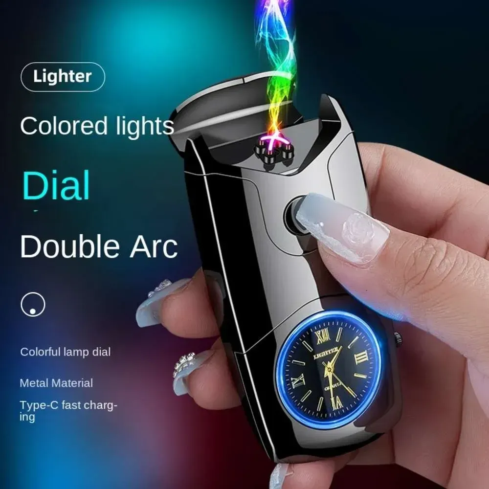 Montre connectée pour homme, briquet électronique rechargeable par USB