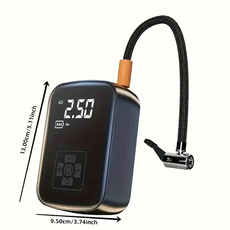 Compresseur d'air sans fil pour voiture, pompe à air électrique pour pneus de moto, vélo, bateau, pneus gonflables