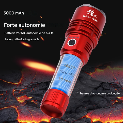 Lampe torche LED rouge