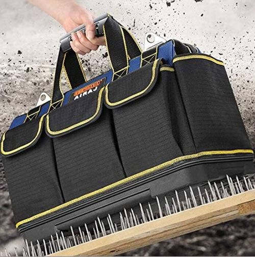 Grand sac à outils en tissu double imperméable avec rembourrage doux