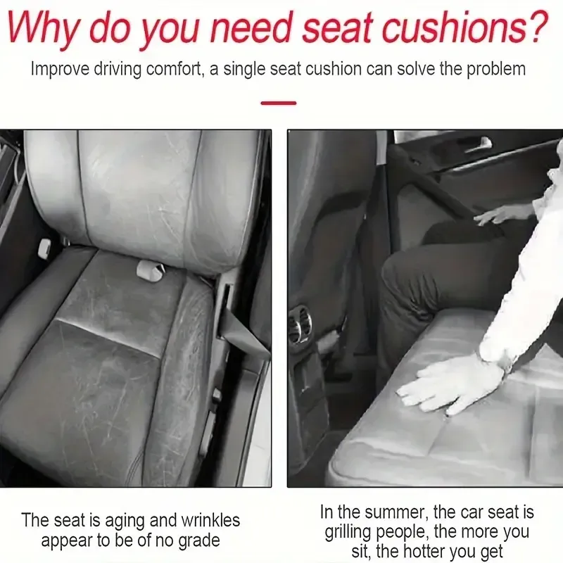 Coussins et coussins de siège de voiture cool et confortables, protections universelles de siège avant et de dossier pour conducteur de voiture, chaise de bureau, utilisation à domicile
