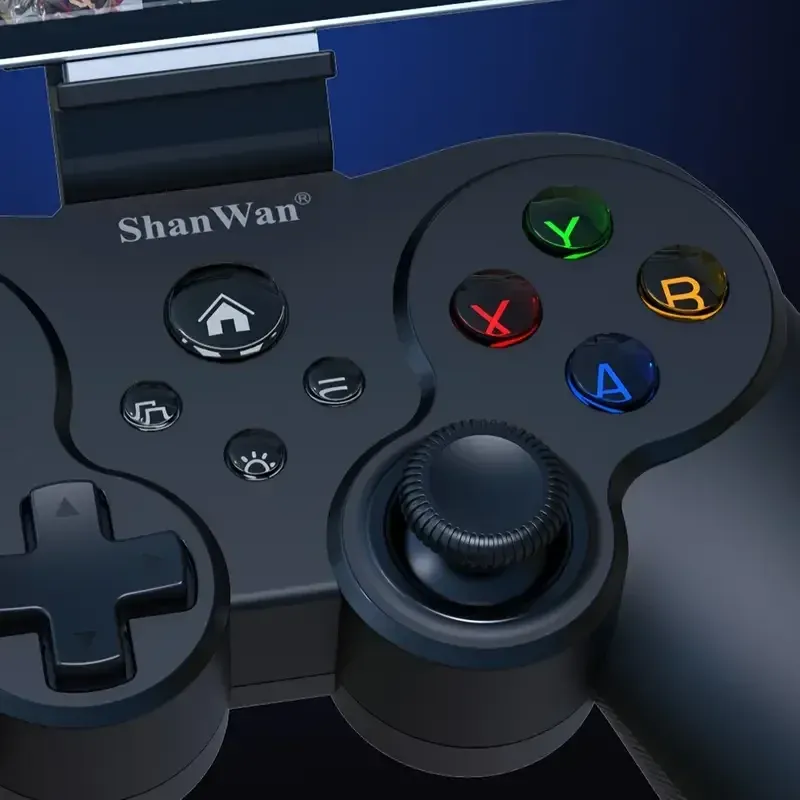 Mobile Game Controller for iPhone and Android with Phone Holder and LED Backlight - PS Remote Play Arcade Games - Long Battery Life
