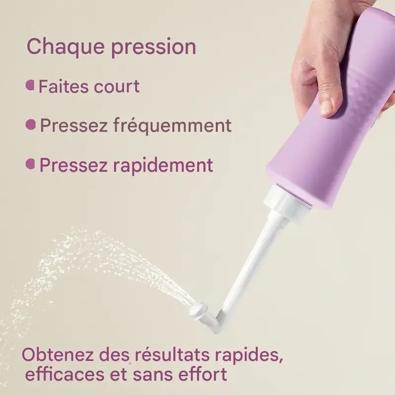 Flacon périnéal 500 ml (5 modèles) pour le post-partum, bidet portable, flacon périnéal indispensable après l'accouchement, flacon périnéal inversé pour la récupération post-partum, soins post-partum avec sac de transport, cadeau doux quotidien en silicone et plastique nettoyant pour maman