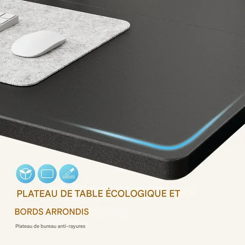 SweetFurniture S - Bureau assis-debout électrique avec position mémorisable, table ergonomique à hauteur réglable avec support métallique en forme de T, postes de travail modernes