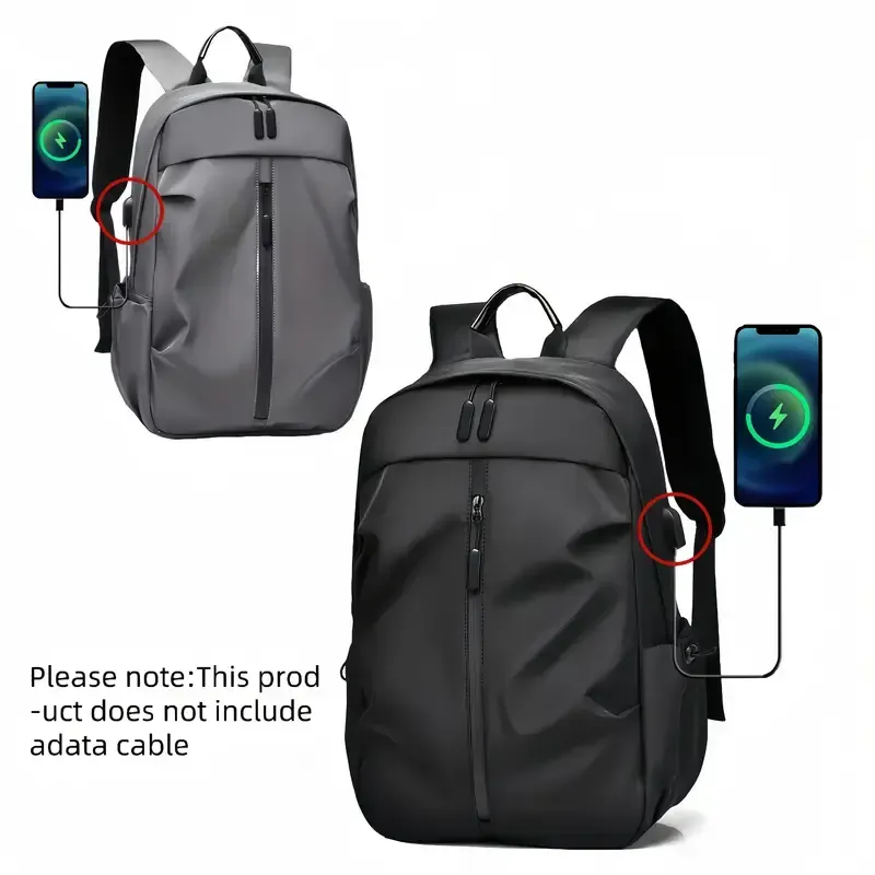 Sac à dos élégant et tendance pour homme, couleur unie, simple, léger, pour le sport, les voyages, les déplacements, pour ordinateur portable, pour étudiant