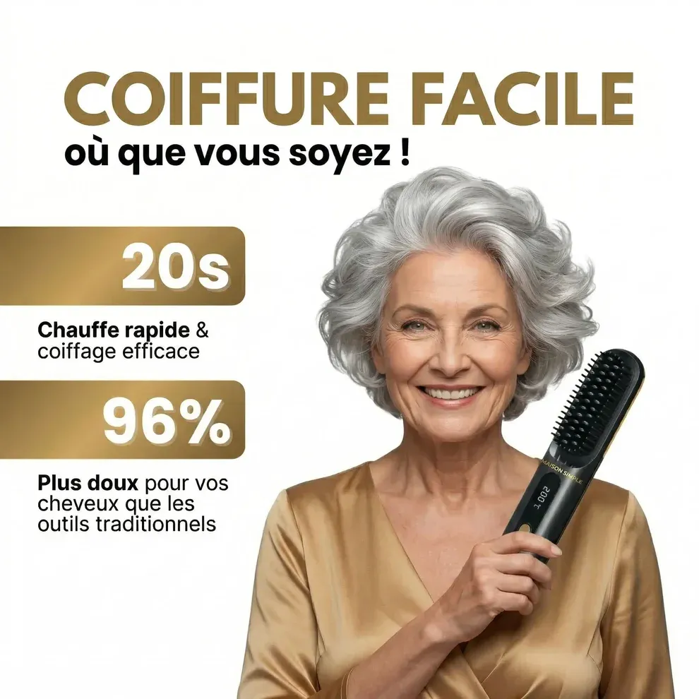 La PREMIÈRE brosse coiffante intelligente pour cheveux courts
