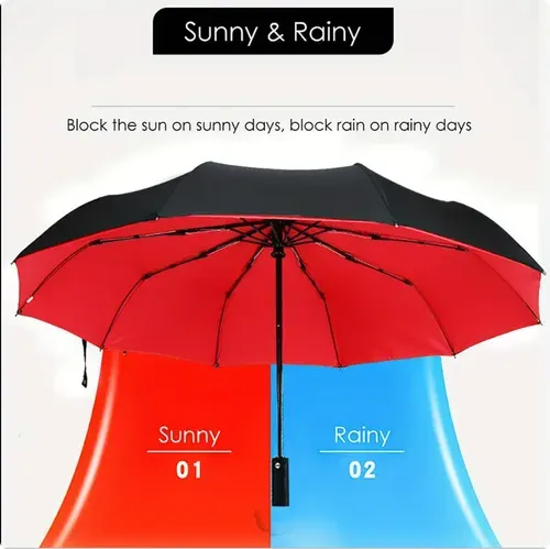 Parapluie de voyage portable pliable automatique extra large