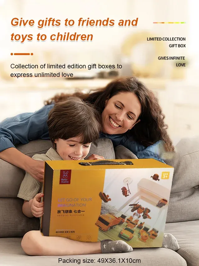 Jouets assemblés de voitures d'ingénierie magnétique variable