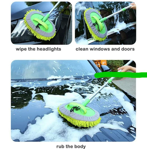 Brosse de lavage de voiture àlong manche télescopique