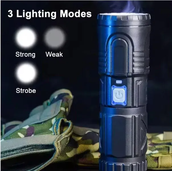 rechargeable, portable, longue portée, ultra-lumineuse, LED ABS