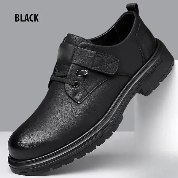 Chaussures Homme Rétro en Cuir PU - Semelle Souple et Confort Respirant, Style Intemporel pour Quotidien 🏃‍♂️📦