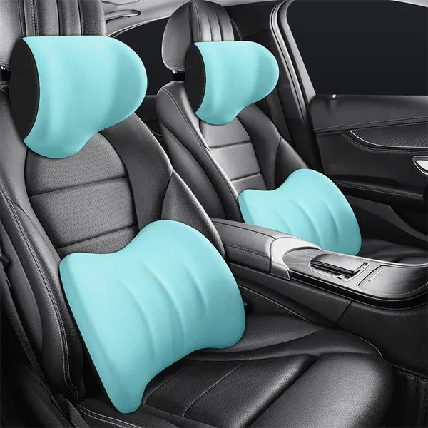 Appuie-tête et coussin de soutien lombaire ergonomiques pour siège auto