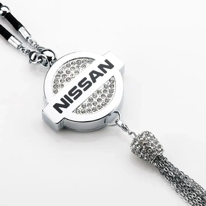Pendentif d'aromathérapie avec logo de voiture en métal et diamant
