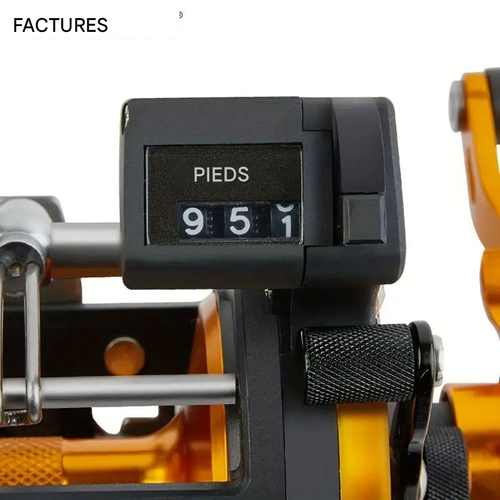 XDT-30  Moulinet de pêche à la traîne BILLINGS série XDT avec affichage numérique, ratio de 3,8:1, frein maximal de 15 kg, en alliage d'aluminium robuste et durable, pour eau douce et eau salée. Accessoires et matériel de pêche.