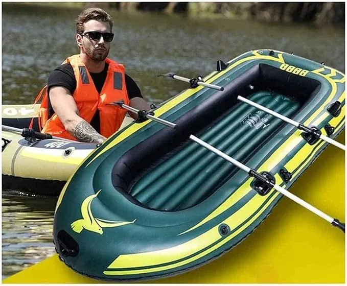 Kayak gonflable, bateau gonflable pliable pour 2 personnes pour hommes et femmes, avec pagaie et pompe à air, dériveur de pêche pour rafting, sports nautiques