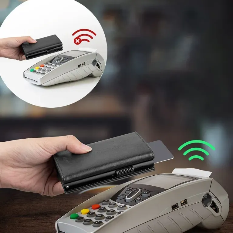 Porte-Monnaie en cuir avec protection RFID