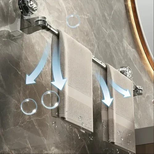 Porte-serviettes à ventouse réglable
