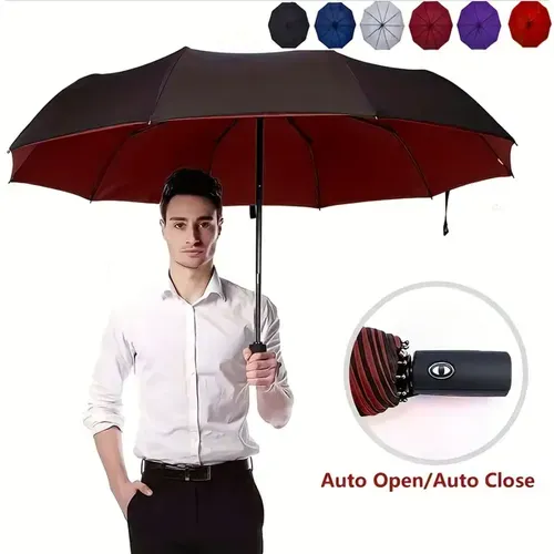 Parapluie de voyage portable pliable automatique extra large