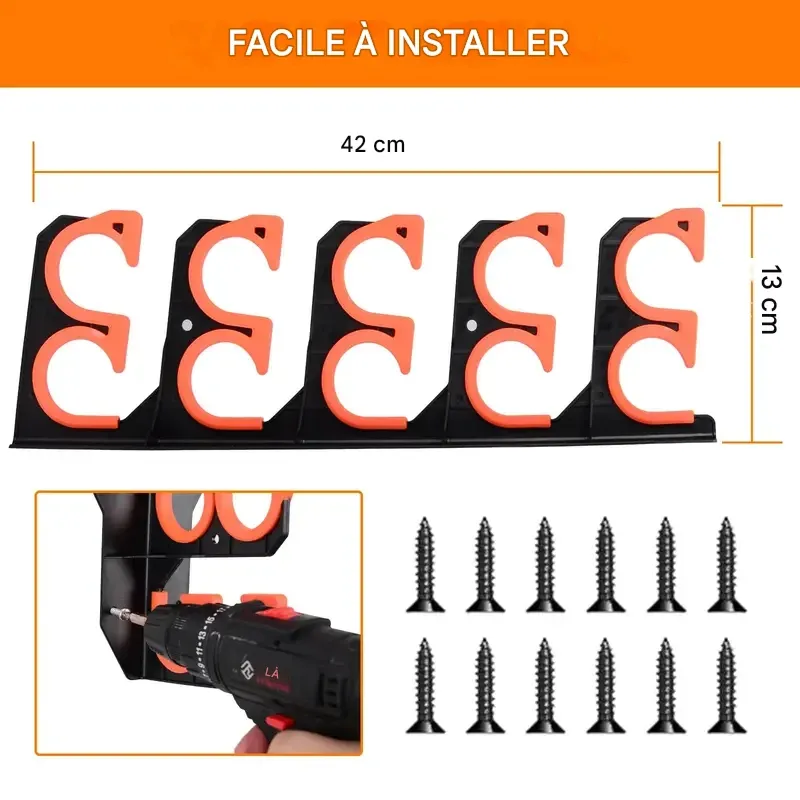 Supports pour cannes à pêche Hikeen, supports pour cannes à pêche pour garage, support mural ou de plafond pouvant contenir 10 cannes