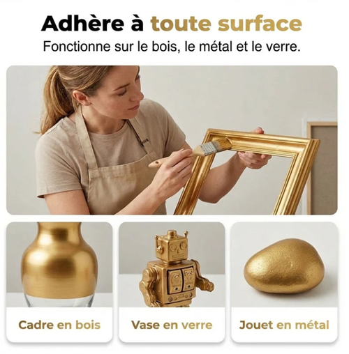 🔥 Peinture à la feuille d'or à base d'eau