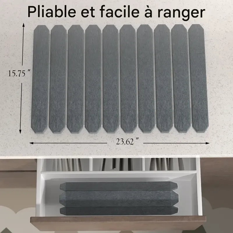 Tapis égouttoir à vaisselle Msercuor en grande pierre (61 x 41 cm), en terre de diatomées, pliable, à drainage rapide, pour plan de travail de cuisine, avec papier de verre et sous-verres antidérapants.