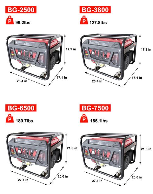 Générateur onduleur à essence portable 220 V 4000 kW 3000 tr min à démarrage électrique manuel et châssis ouvert avec régulateur de tension automatique (AVR)