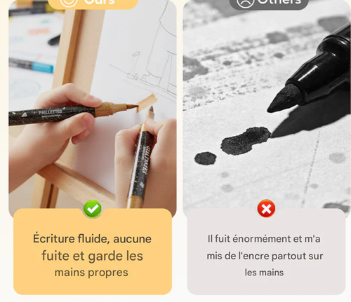 Marqueurs Pailletés Double-Pointe | Illuminez Vos Créations 🎨