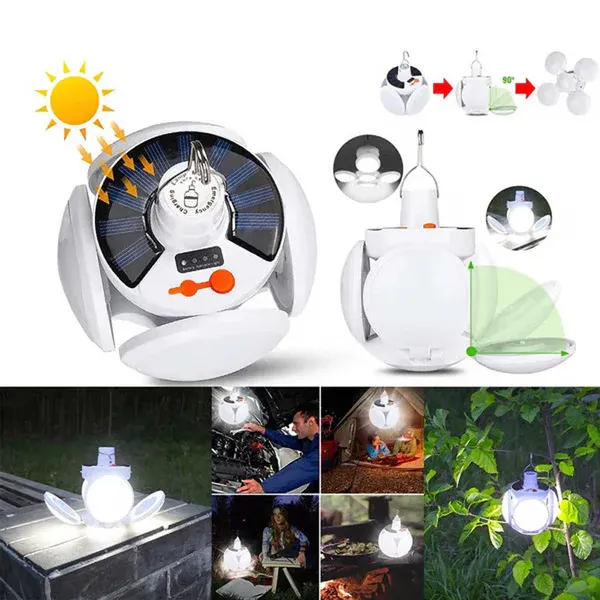 Lampe Solaire de Camping-Pliable,360°Éclairage - Étanche IPX4 🌞