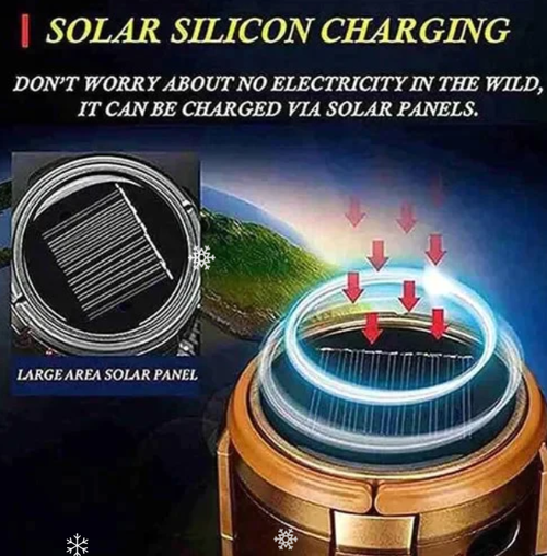 Ventilateur électrique portable extensible à batterie solaire au lithium + lampe de secours