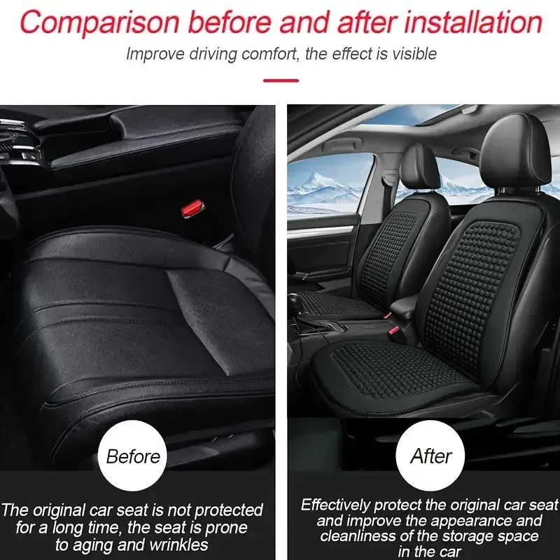Coussins et coussins de siège de voiture cool et confortables, protections universelles de siège avant et de dossier pour conducteur de voiture, chaise de bureau, utilisation à domicile