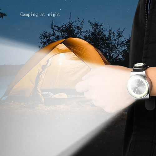 Multi-functional Cob Lighting Windproof Metal Watch