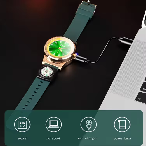 Multi-functional Cob Lighting Windproof Metal Watch