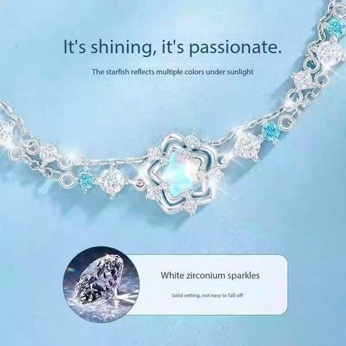 Sterling silver Heart of the Ocean bracelet