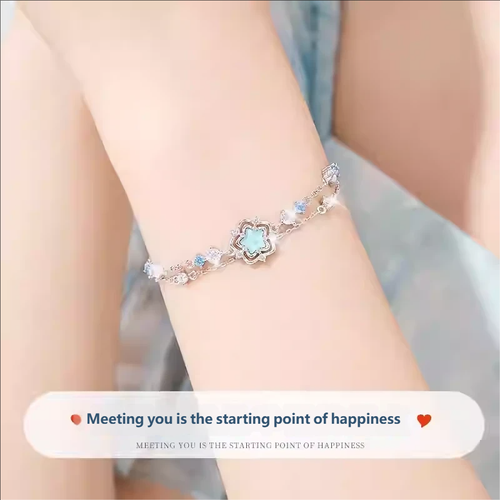 Sterling silver Heart of the Ocean bracelet