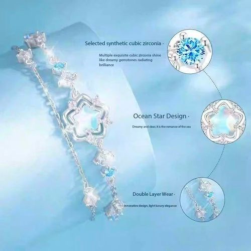 Sterling silver Heart of the Ocean bracelet