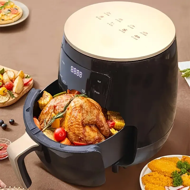 Large Capacity Air Fryer Plus - Fully Automatic Multi-Functional Touch Screen French Fries Machine with Easy Cooking Presets, Healthy Oil-Free Cooking, and Space-Saving Design for Home Kitchen