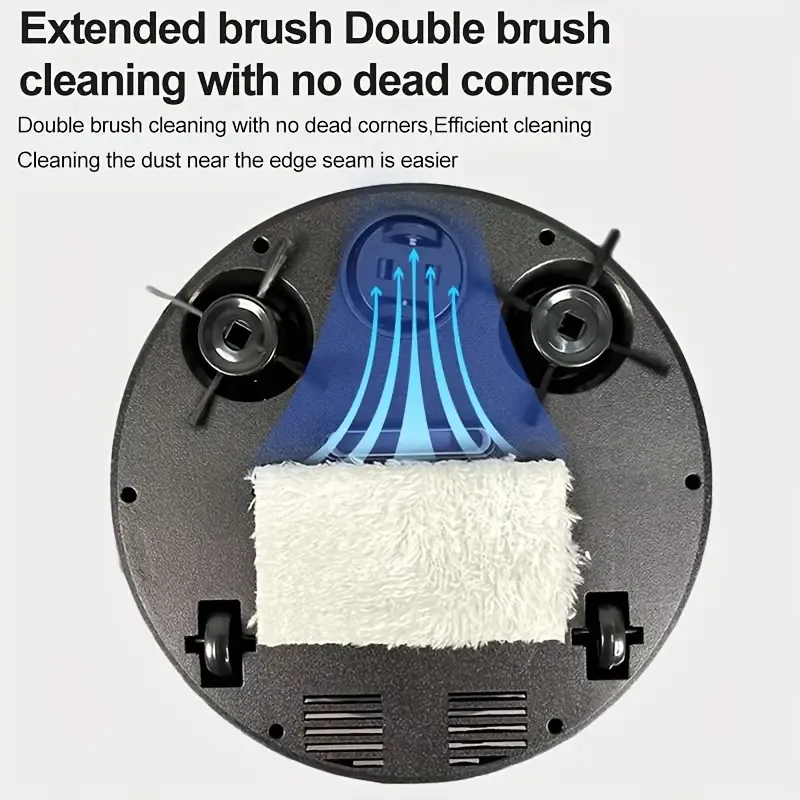 3-in-1 Robot Vacuum Cleaner And Mop Combo, USB Rechargeable, Strong Suction, 60-minute Runtime, Slim And Low-noise Design, Suitable for Pet Hair, Hard Floors And Daily Cleaning, Automatic Direction Mop, Pet Hair Cleaner | Robot Vacuum Cleaner