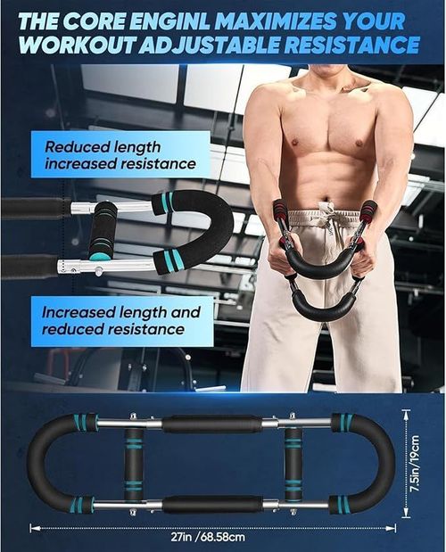 Saker Twister Arm Trainer, 40-100lb Adjustable Chest Workout Equipment, Arm Trainer, Twister Arm Trainer, Portable Power Twister Bar, Detachable Design Fitness Anywhere